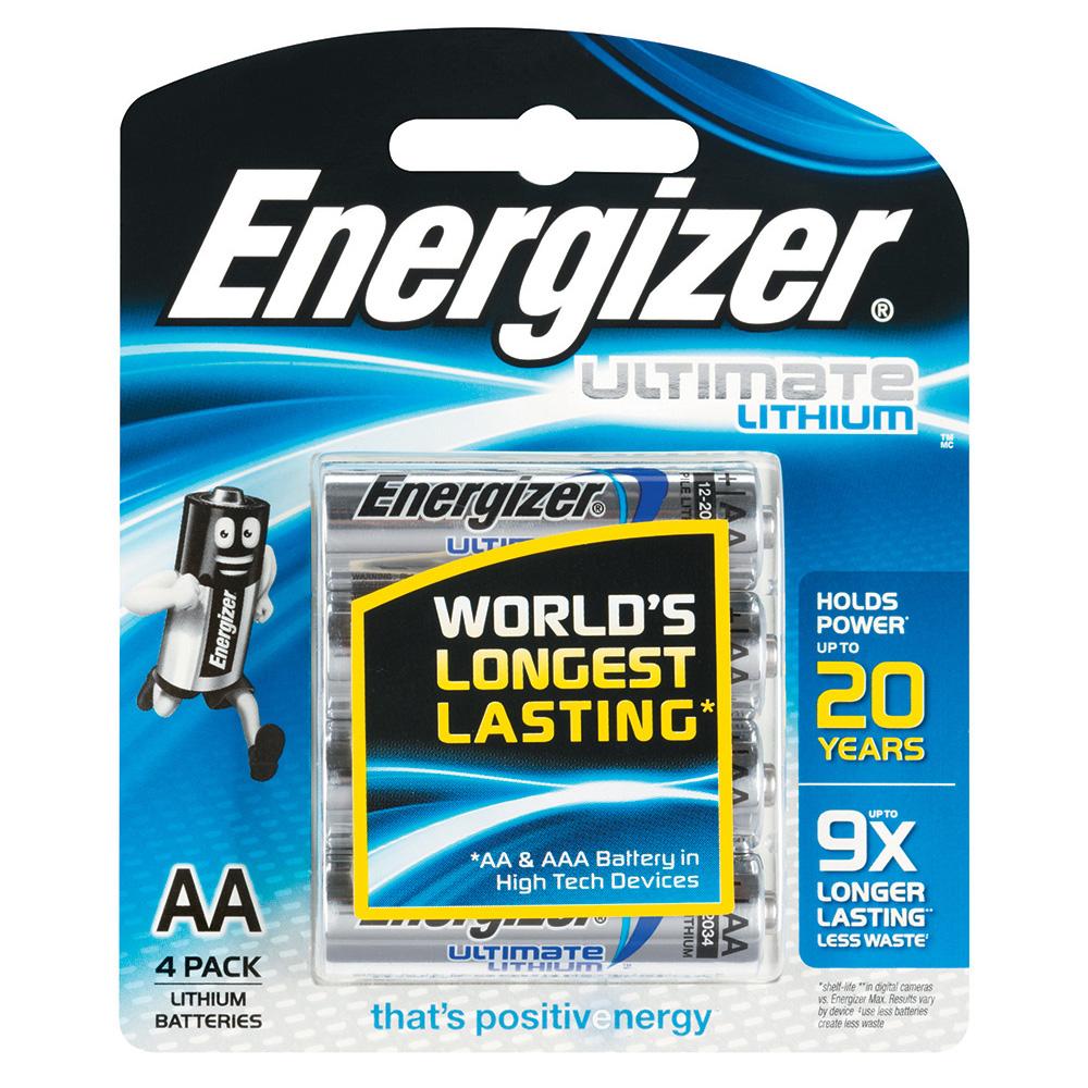 Energizer Lithium AA 4 Pack