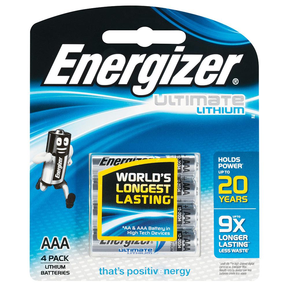 Energizer Lithium AAA 4 Pack
