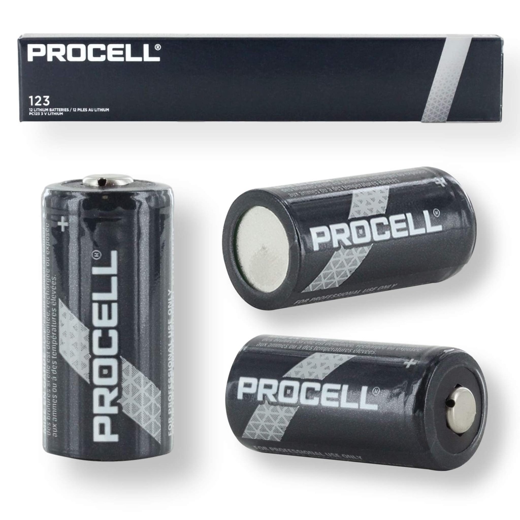 PROCELL Lithium CR123A Battery Bulk Box of 12