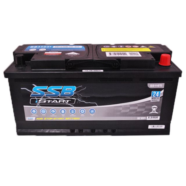SSB 12V 1250CCA SS110Ti High Performance AGM Stop Start Battery
