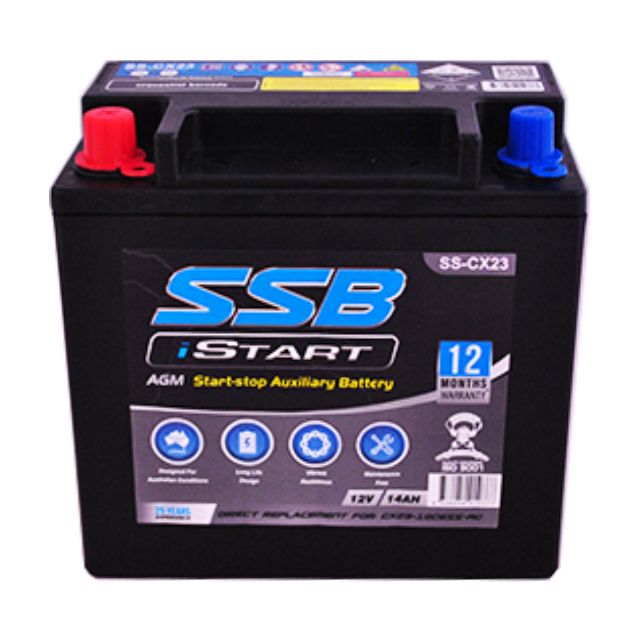 SSB 12V 380CCA SS-CX23 High Performance AGM Stop Start Auxiliary Battery