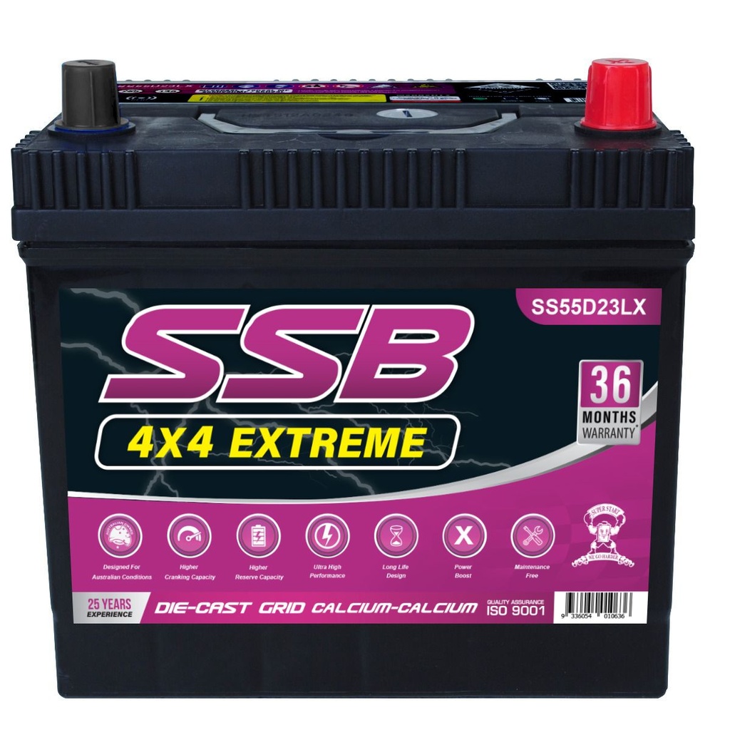 SSB 12V 760CCA SS55D23LX High Performance Maintenance Free 4WD & Truck Battery
