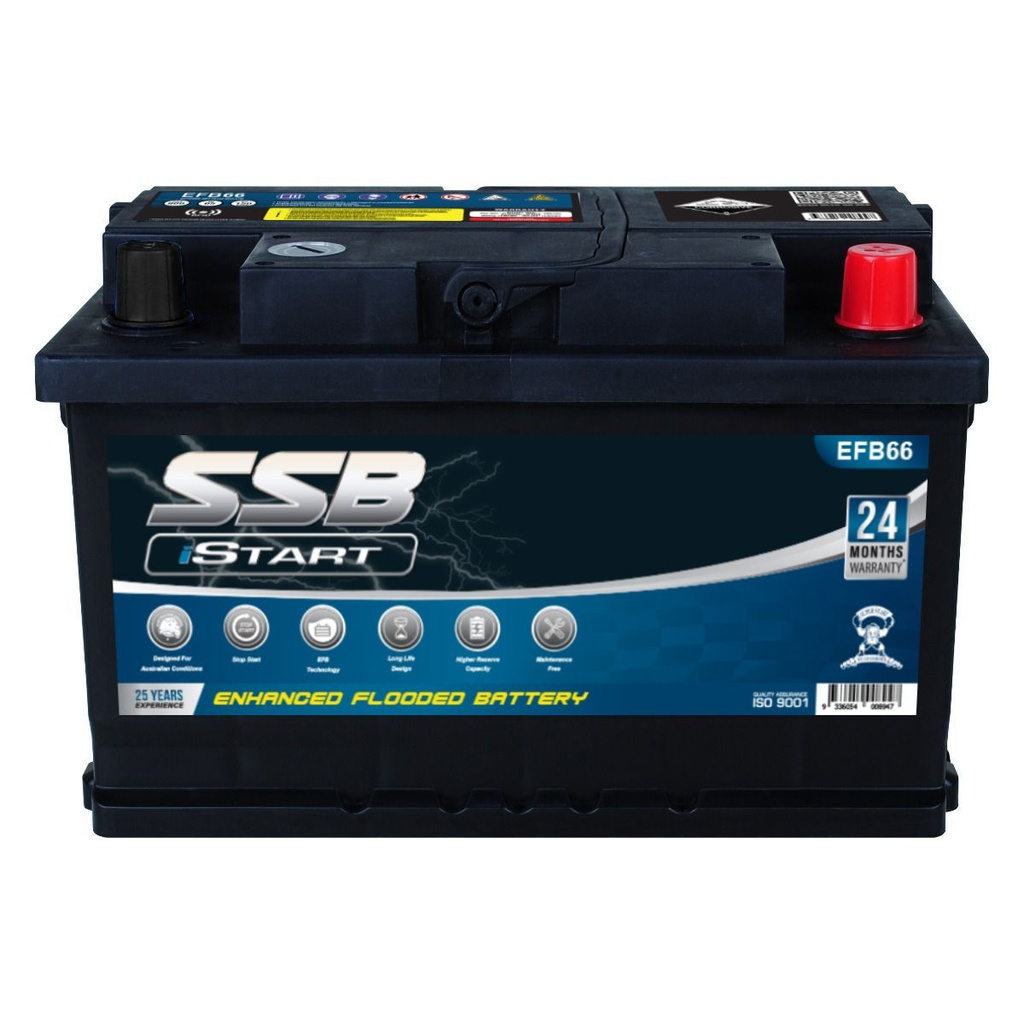 SSB 12V 800CCA EFB66 Enhance Flooded Stop Start Battery