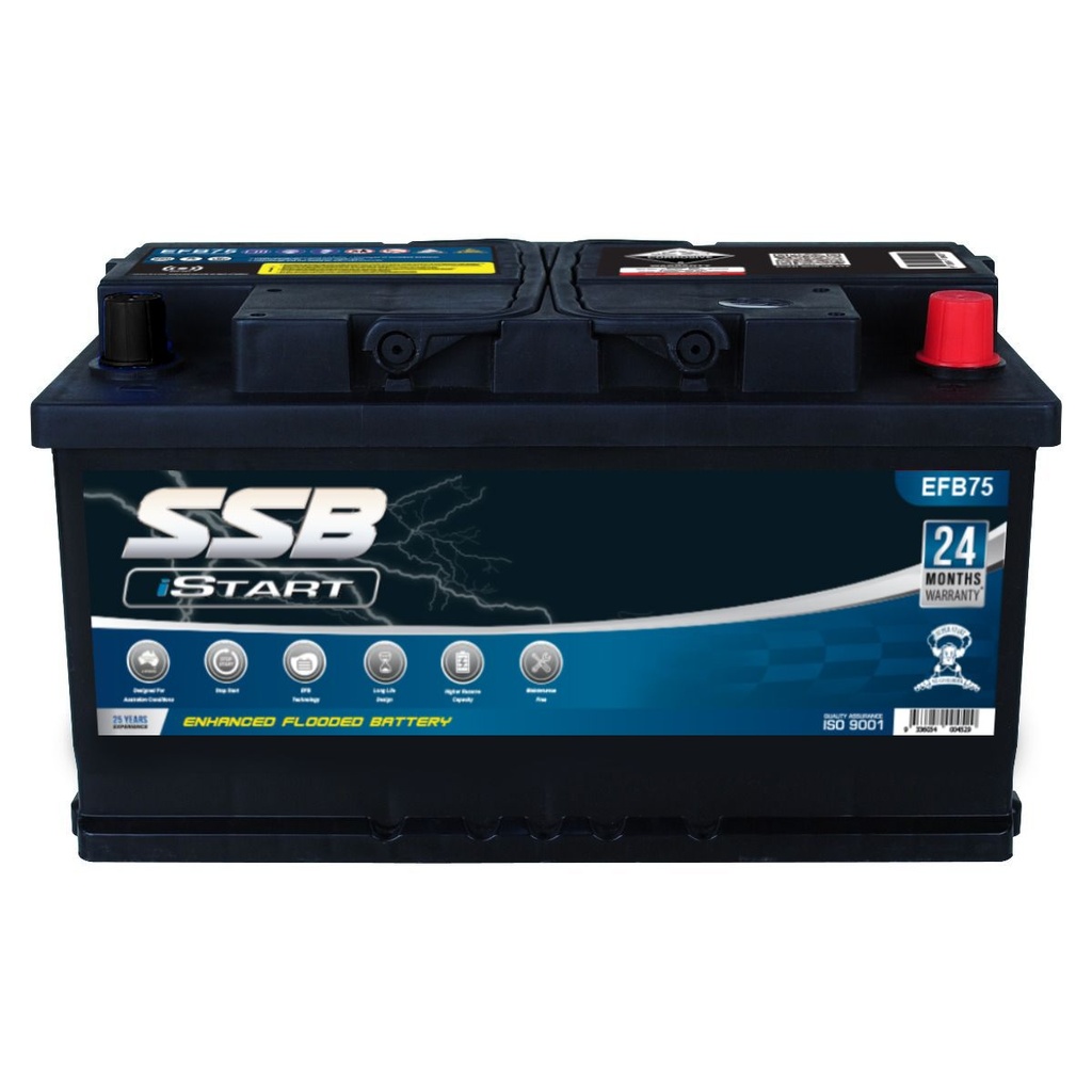 SSB 12V 860CCA EFB75 Enhance Flooded Stop Start Battery