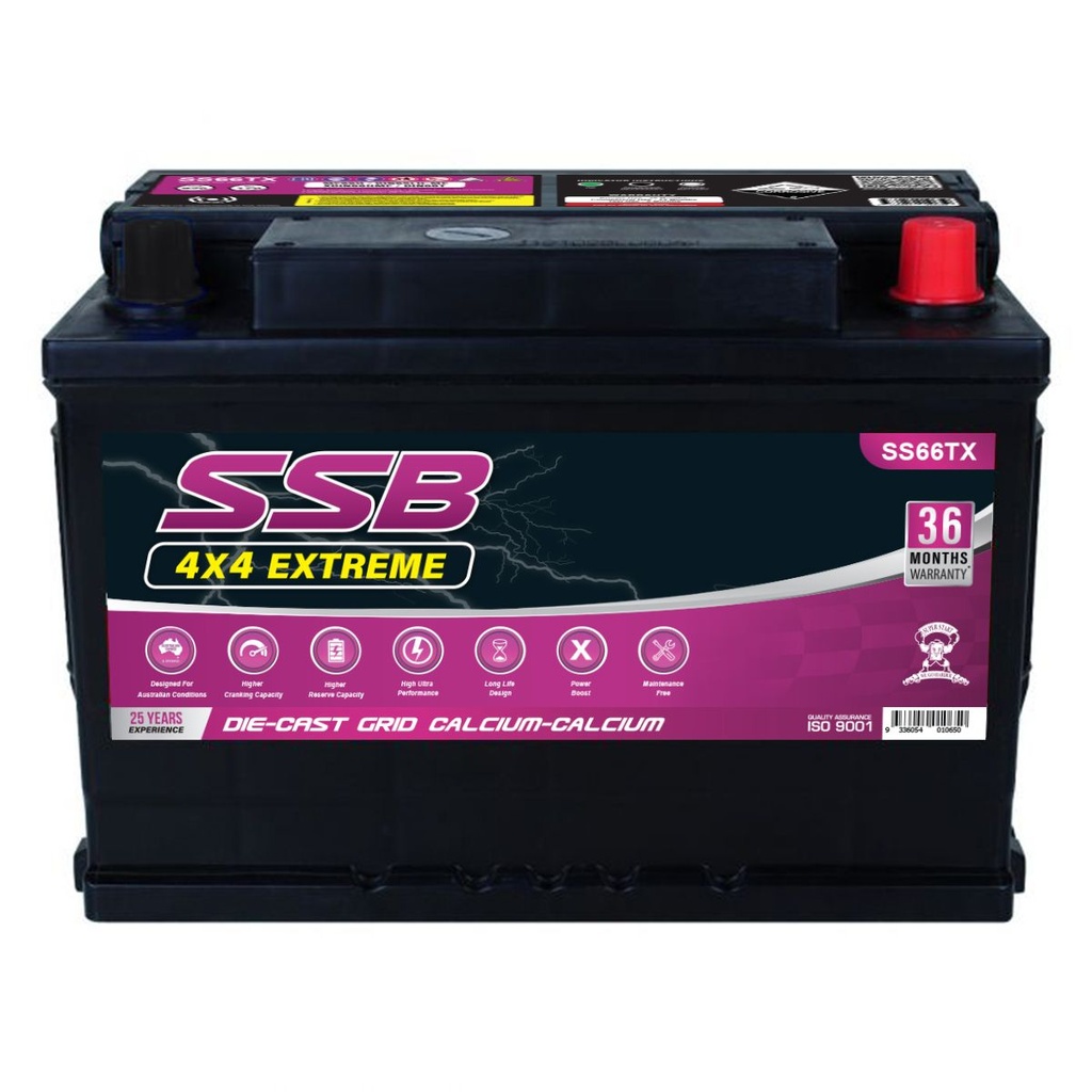 SSB 12V 920CCA SS66TX High Performance Maintenance Free 4WD & Truck Battery