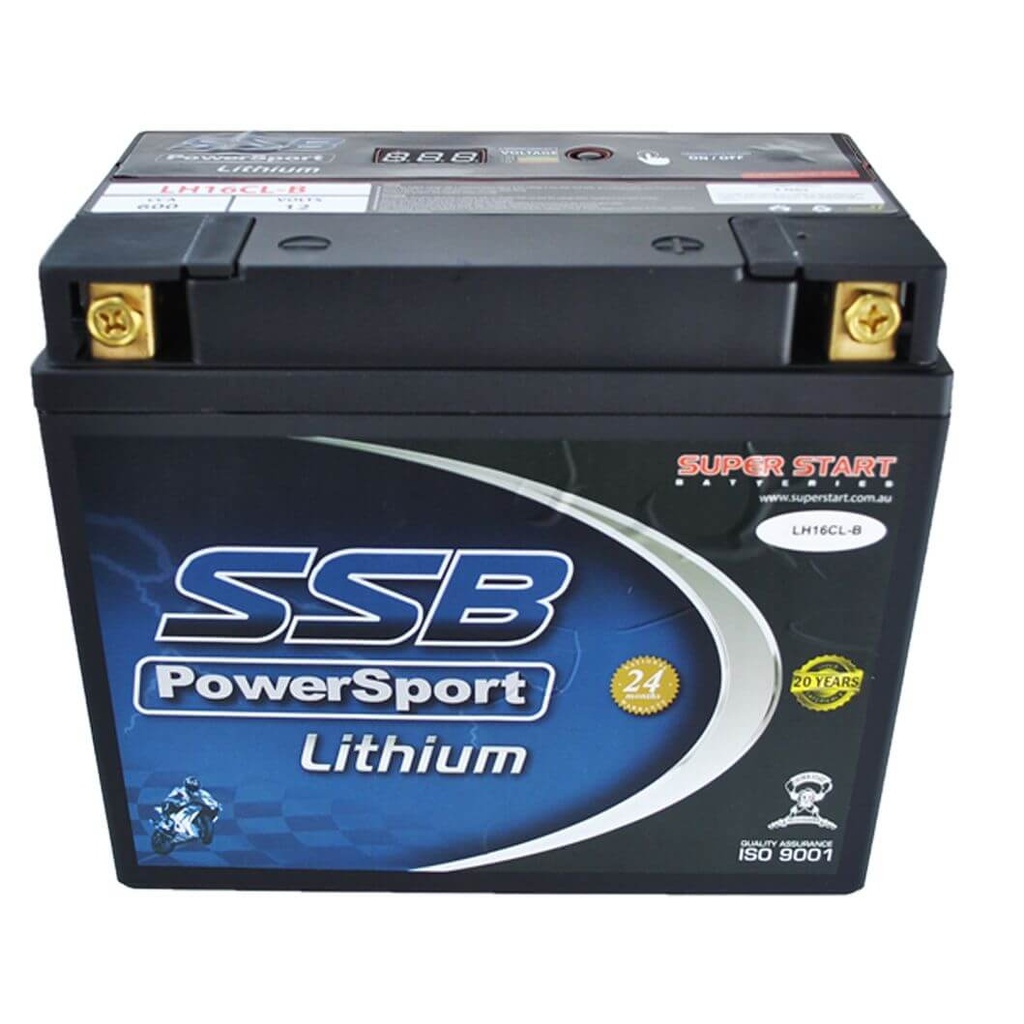 SSB LH16CL-B, 12V 600CCA High Performance Lithium Motorbike Battery