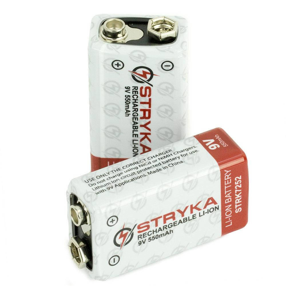 Stryka 9V 650mAh Lithium Polymer Rechargeable Battery