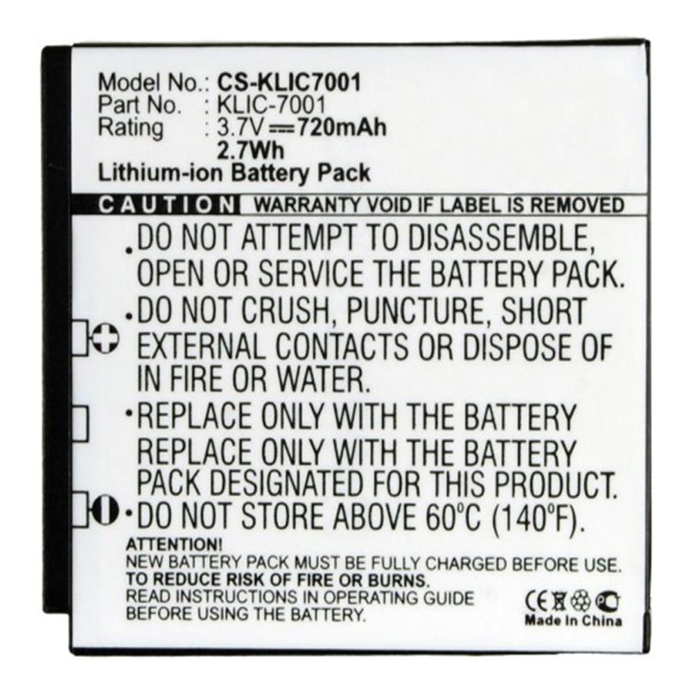 [CKOD8624] Battery to suit KODAK KLIC-7001 3.7V 720mAh Li-ion
