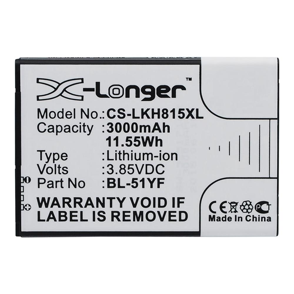 [PLGE8389] Battery to suit LG BL-51YF 3.85V 3000mAh Li-ion