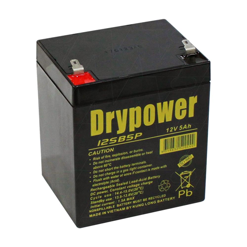 Drypower 12SB5P 12V 5Ah SLA Battery