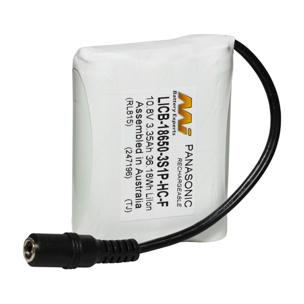 10.8V 3.35Ah High Capacity LiIon Battery with CE180 2.1mm DC Jack