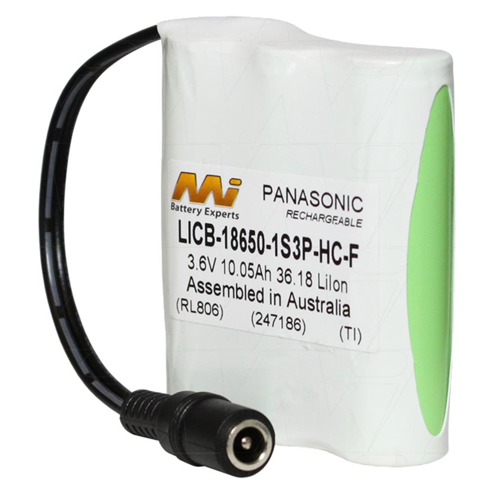 3.6V 10.05Ah High Capacity LiIon Battery with CE180 2.1mm DC Jack