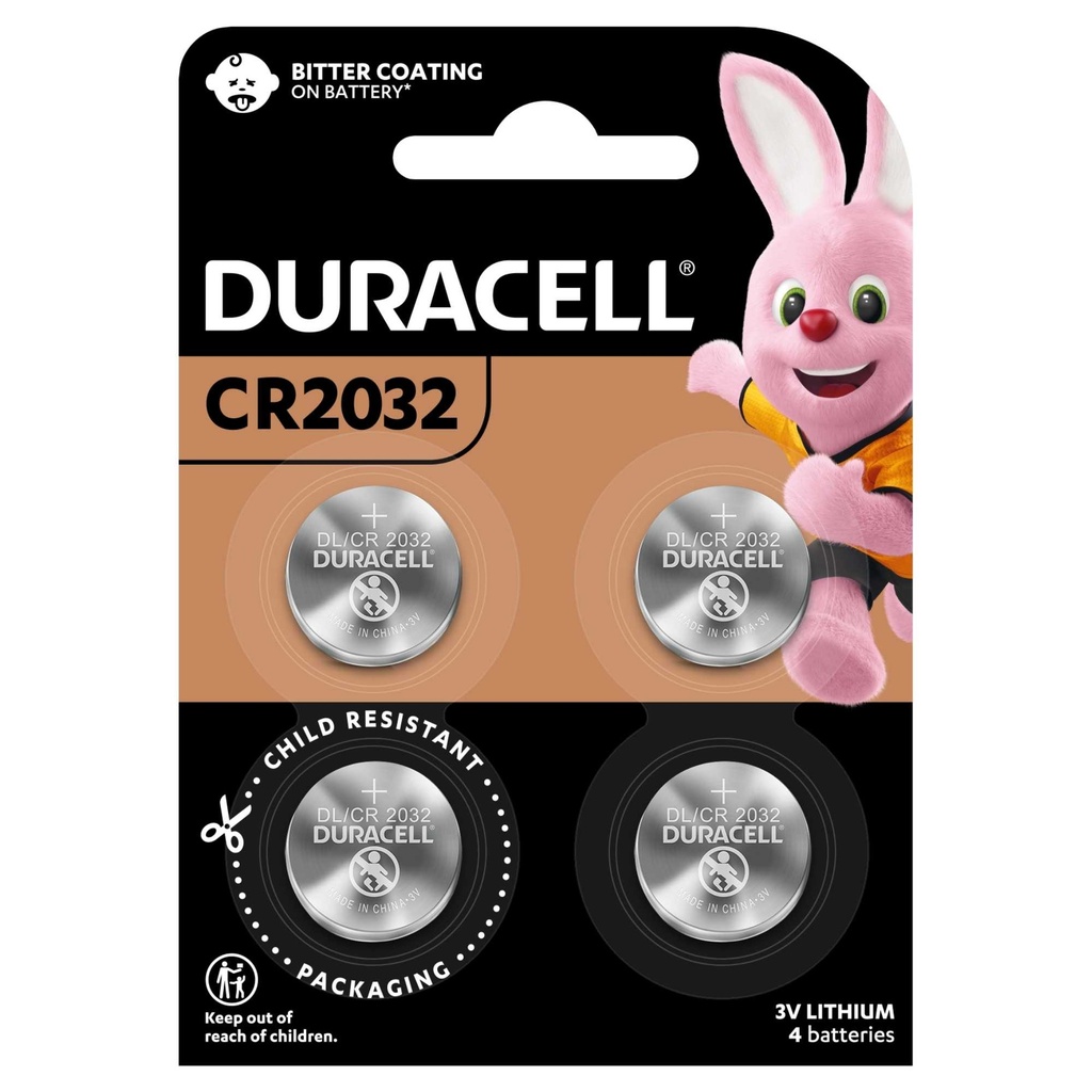 DURACELL CR2032 3V Lithium 4PK