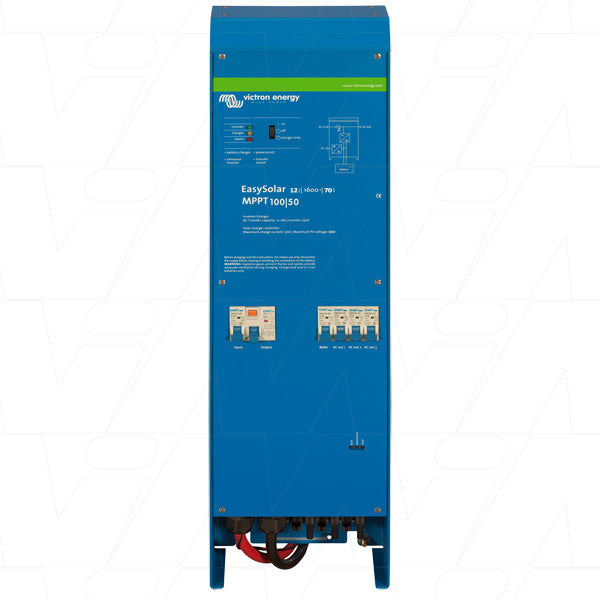 EasySolar Inverter & SLA Charger 12V 1600VA 70A MPPT100/50 Colour Control