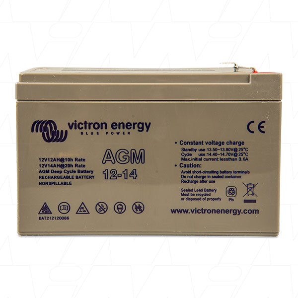Victron Energy 12V 14Ah (20HR) Cyclic AGM Type Lead Acid Battery BAT212120086