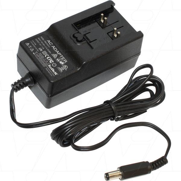 Universal AC to DC Switching Power Supply 12VDC 1.64A (18W) Wall Mount Type