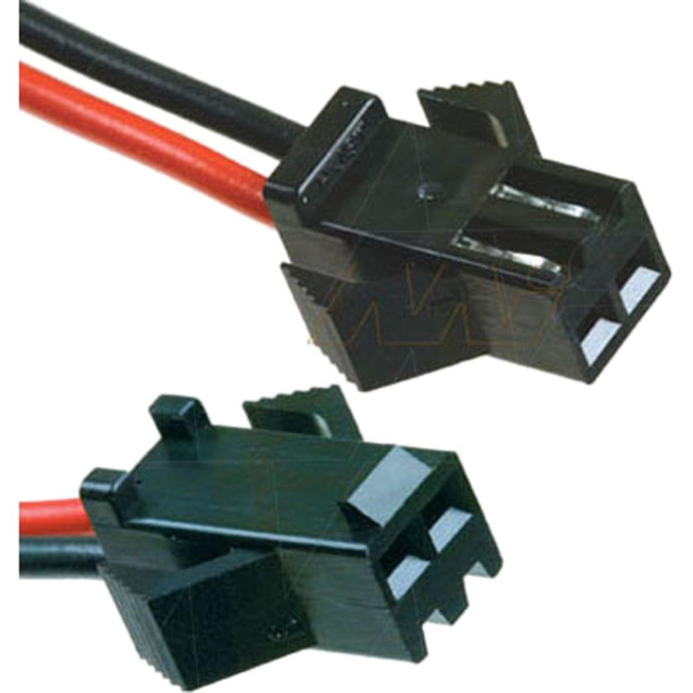 JST Type SMP-02V-BC, Leads RED & BLACK=400mm AWG24.