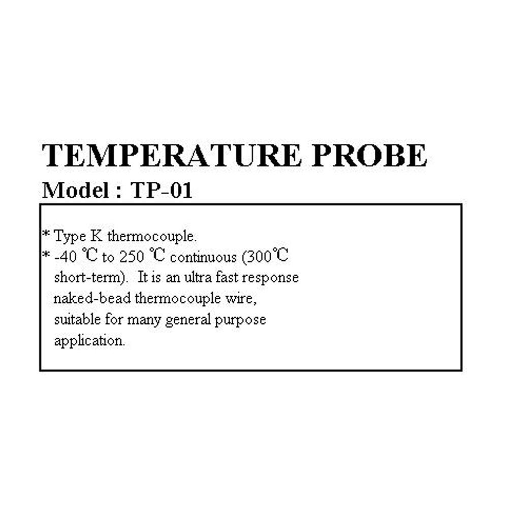 Thermocouple Probe (Type K) -40C To +250C (naked - bead)