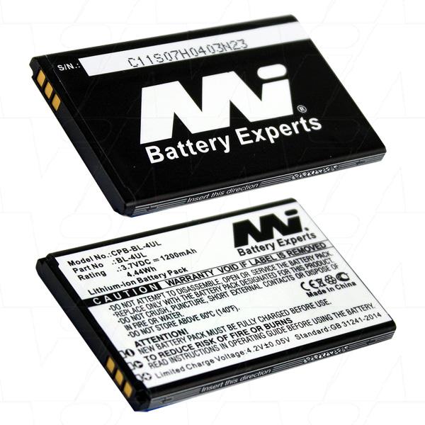 3.7V 1200mAh Li-ion Mobile Phone battery suitable for Nokia