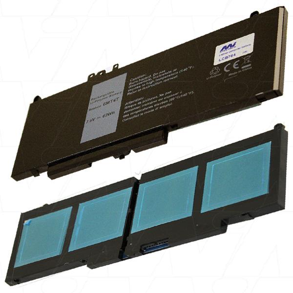 7.6V 8160mAh Li-Po Laptop Computer Battery suitable for DELL