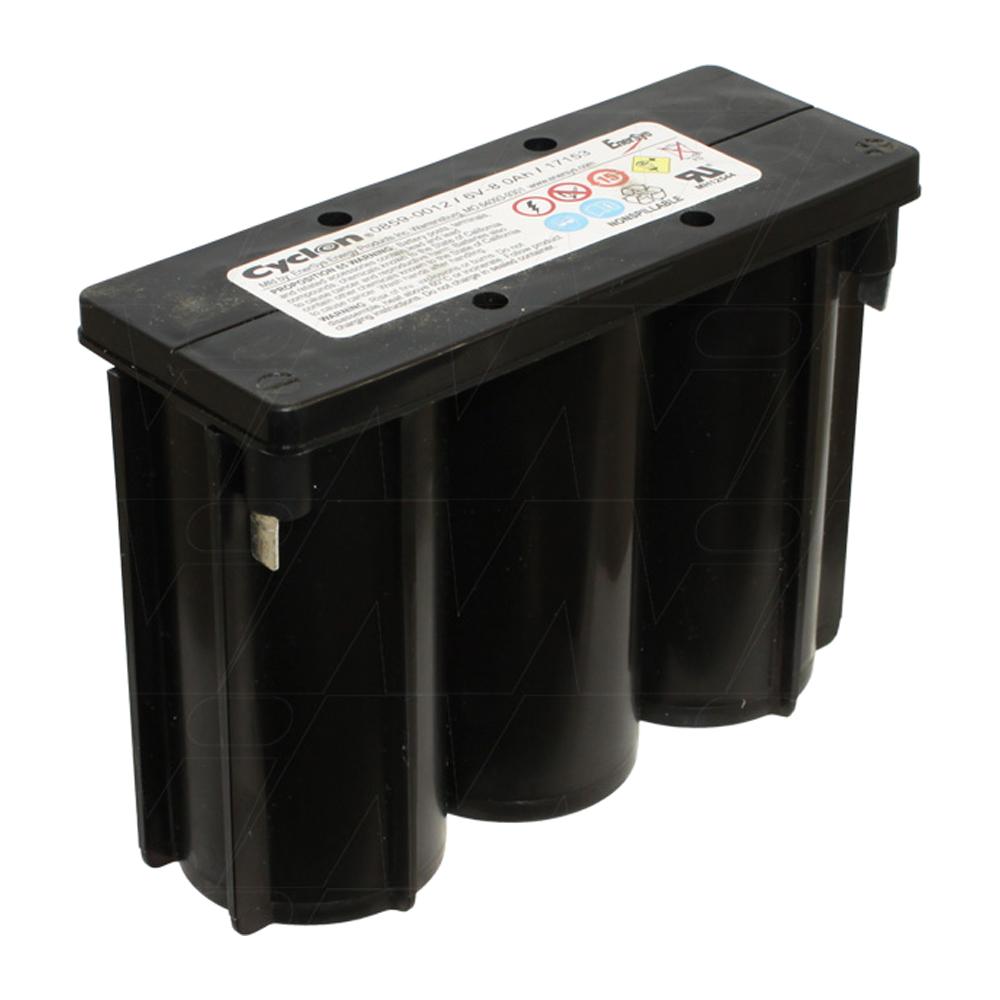 6V 8Ah Monobloc with spade terminals