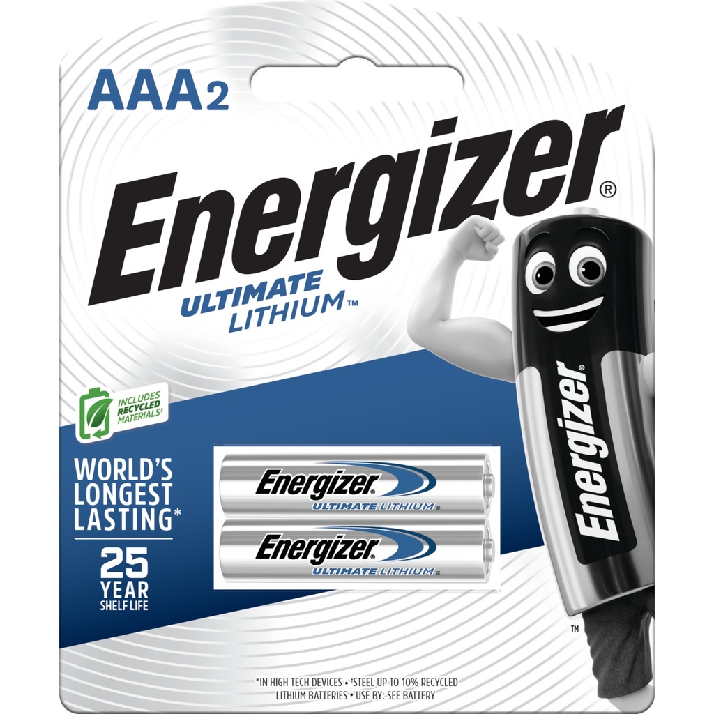 ENERGIZER LITHIUM 1.5V AAA batteries 2 pack
