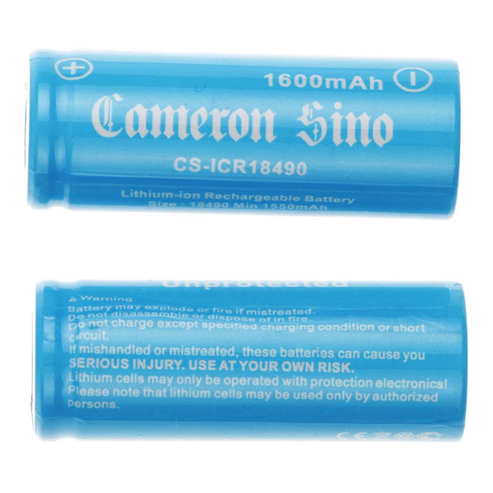 [FLIG0269] Cameron Sino NCR18490 3.7V 1600mAh Li-ion Battery No IC Pk2 Flat Top