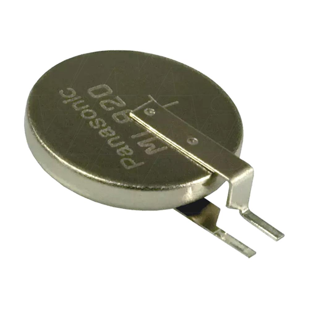 3V 11mAh Rech. Lithium Coin Vertical Mount 2.5mm