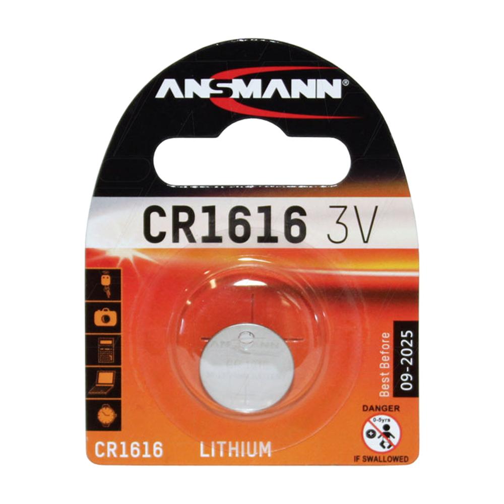 [CR1616-BP1(A)] Ansmann CR1616 3V 55mAh Lithium Coin Cell