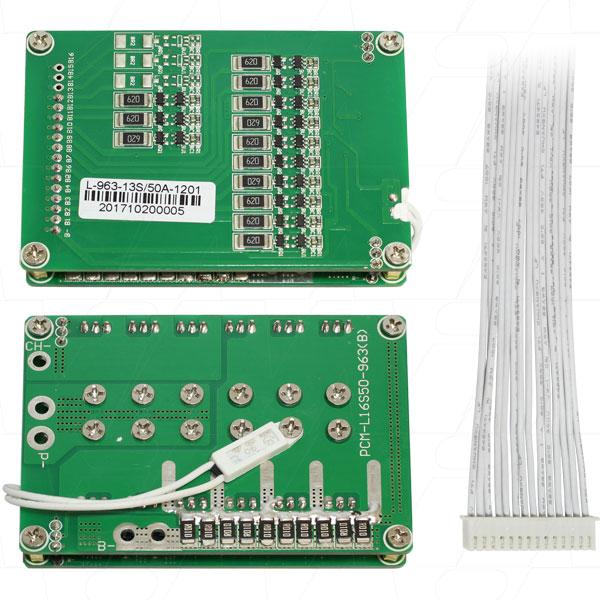 BMS Protection Circuit Module for 13S Lithium Ion (LiIon) MIPCM-13SXP50A