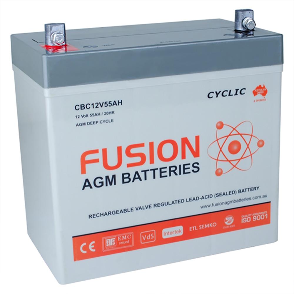 Fusion 12V 57Ah Deep Cycle AGM Battery