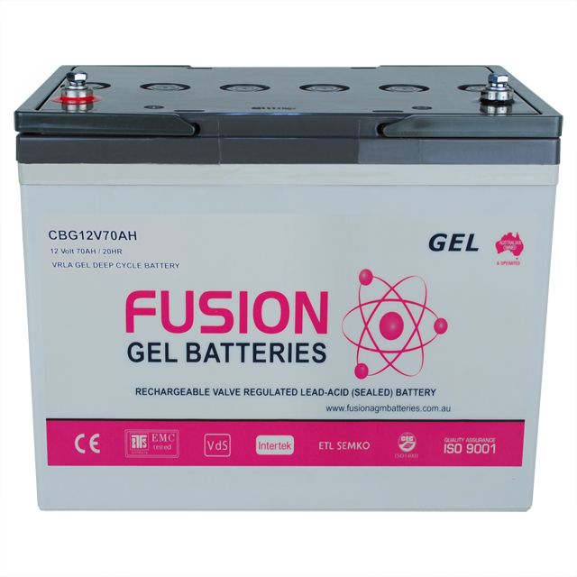 Fusion 12V 70Ah CBG12V75AH Gel VRLA Battery