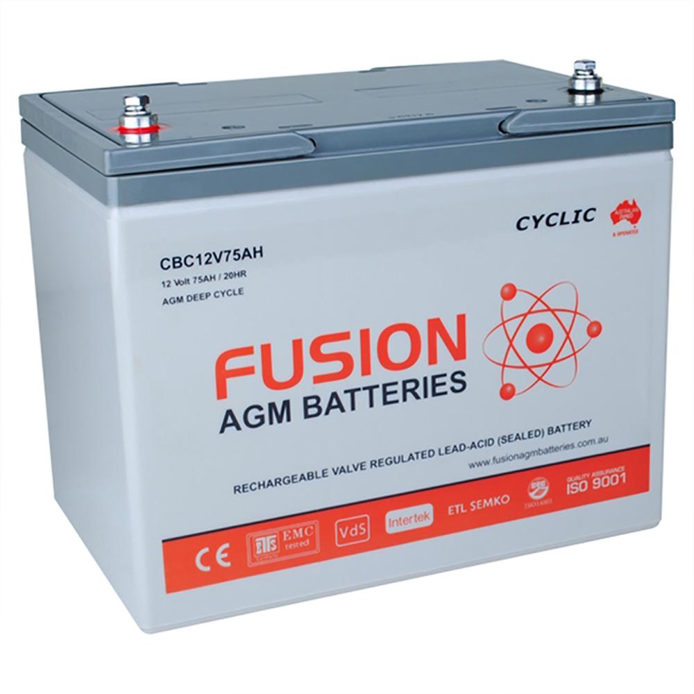 Fusion 12V 80Ah Deep Cycle AGM Battery