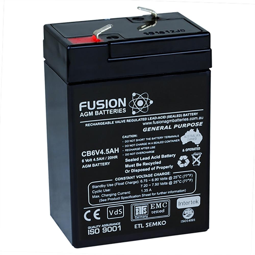 Fusion 6V 4.5Ah General Purpose AGM Battery