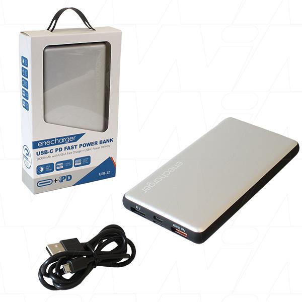 Enecharger 10000mAh Power Bank with Lithium Polymer 5V 10Ah UEB-12