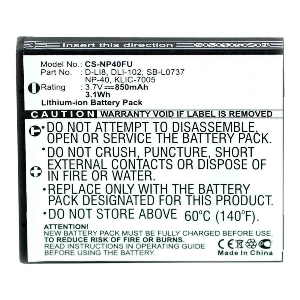 [CFUF4152] FUJIFILM NP-40 3.7V 850mAh Li-ion