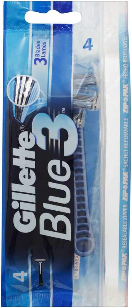 Gillette Blue III Disposable 4pk