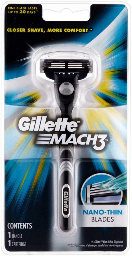 Gillette Mach3 Razor 1Up box of 6 (Razors, Blades, Shaving Foams/Gels) | CLEARENCE ITEM