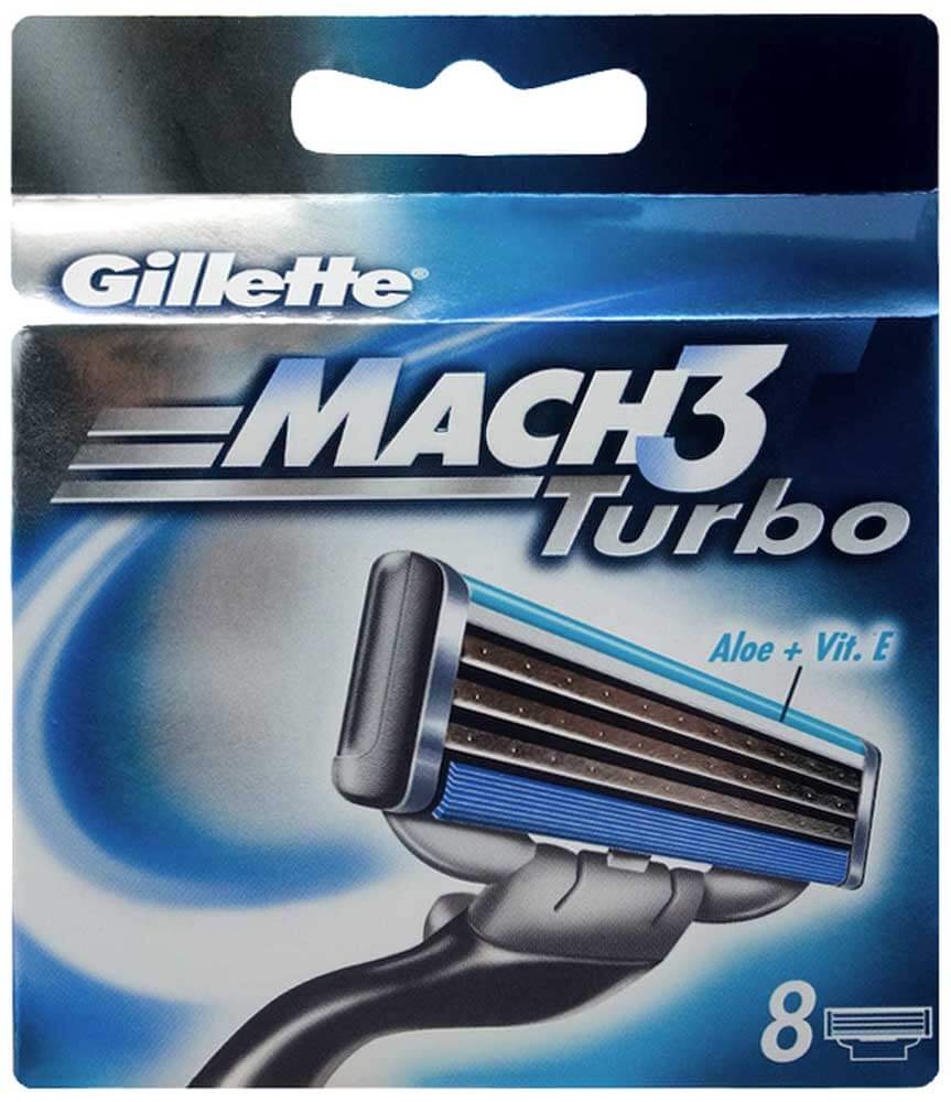 Gillette Mach3 Turbo Cartridge 8 (Razors, Blades, Shaving Foams/Gels) | CLEARENCE ITEM