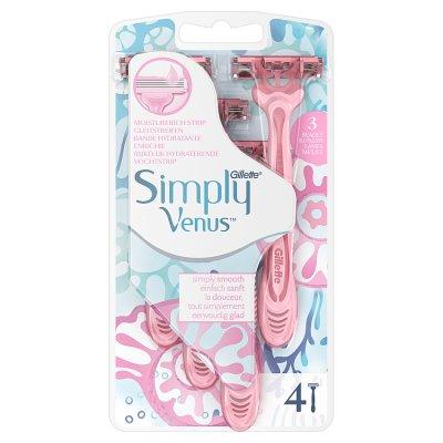 Gillette Simply Venus3 Disposables 4pk Box of 6 (Razors, Blades, Shaving Foams/Gels) | CLEARENCE ITEM