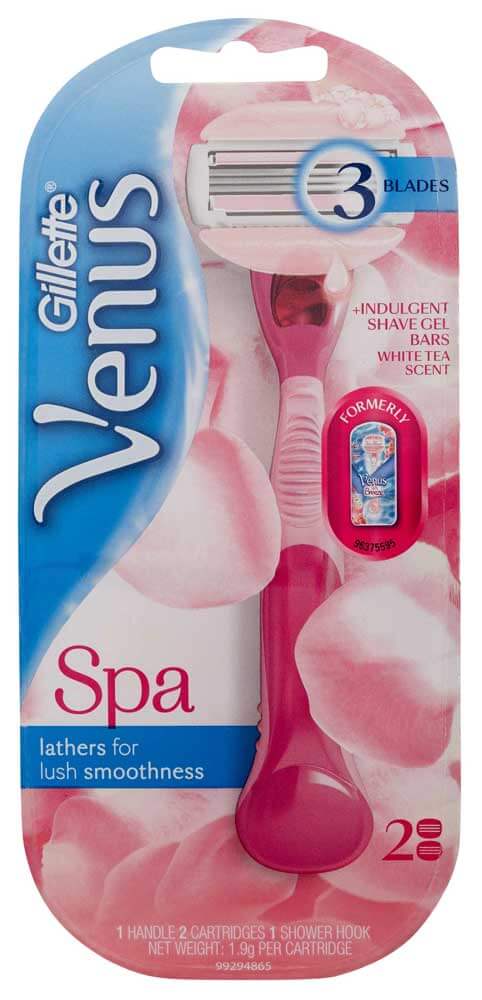 Gillette Venus White Tea Razor 2up