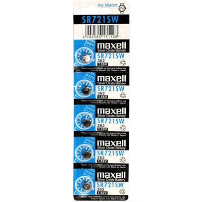 MAXELL 1.55V 25mAh Silver Oxide Watch Battery (V362)