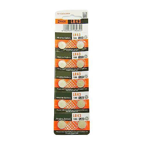 [LR43-BP10] Maxell 1.5V Alkaline Button Cell Blister of 10 (V12GA)