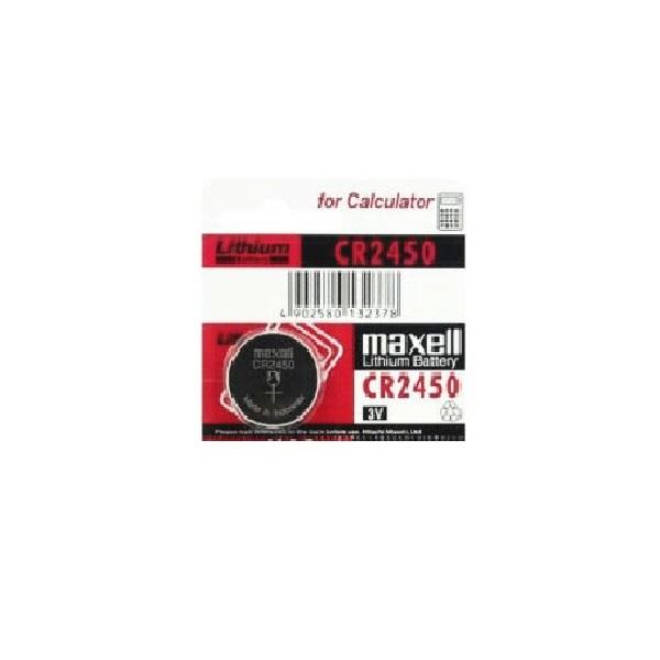 Maxell CR2450 3V 550mAh Lithium Coin Cell Blister of 1