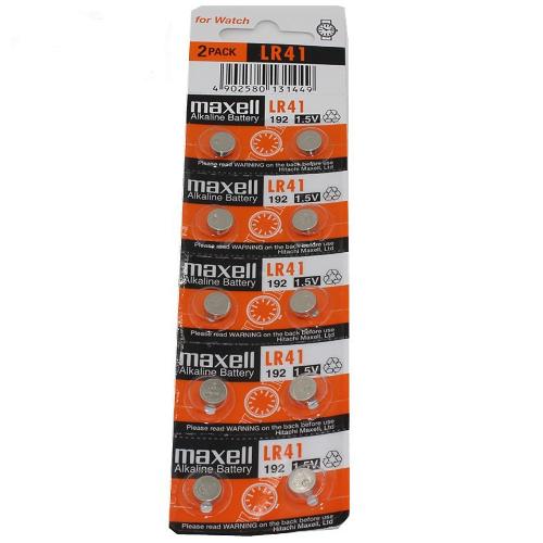 [LR41-BP10] Maxell LR41 1.5V Alkaline Button Cell Blister of 10
