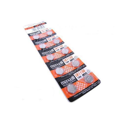 [LR1130-BP10] LR1130 battery, Maxell or Panasonic 10pk