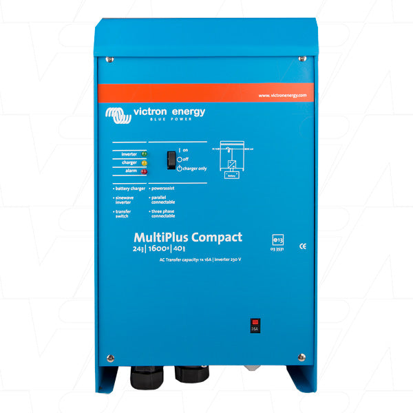MultiPlus Compact Inverter & SLA/LiFePO4 Charger 24V 1600VA 40A - 16A TRANSFER SWITCH