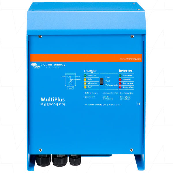 MultiPlus Inverter & SLA/LiFePO4 Charger 12V 3000VA 120A- 50A TRANSFER SWITCH