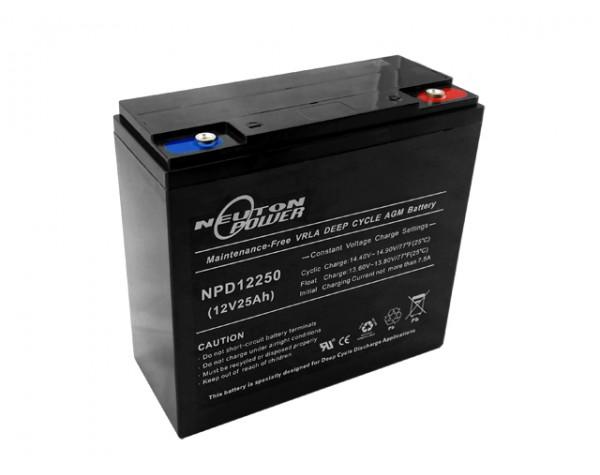 Neuton Power 12V 25AH AGM Deep Cycle Battery NPD12250