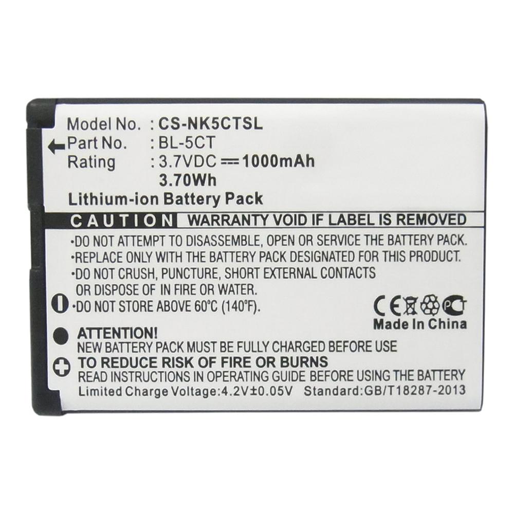 [PNOK6804] NOKIA BL-5CT 3.7V 1000mAh Li-ion
